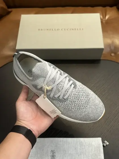 حذاء Brunello Cucinelli رمادي فاتح
